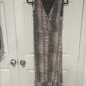 INC International Concepts Snake Print Dress - Black and Gray